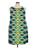 Robbie Bee Graphic Blue Casual Dress Size 3X - photo 1