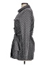Cherokee 100% Cotton Polka Dots Gray Trenchcoat Size XL - photo 5