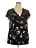 Torrid Black Short Sleeve Blouse Size 2X Plus (2) - photo 1