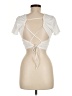 Haute Monde Ivory Short Sleeve Top Size M - photo 2