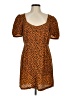 BB Dakota 100% Polyester Animal Print Orange Casual Dress Size 8 - photo 1