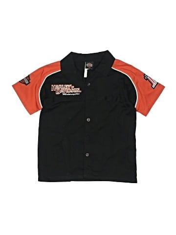 Harley Davidson Short Sleeve Button-Down Shirt (view 1)