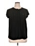 Dana Buchman Black Short Sleeve Blouse Size XL - photo 1