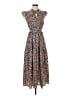 THML 100% Polyester Animal Print Brown Casual Dress Size XS - photo 1