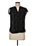 H&M Conscious 100% Polyester Black Short Sleeve Blouse Size 6 - photo 1