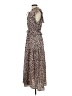 THML 100% Polyester Animal Print Brown Casual Dress Size XS - photo 5