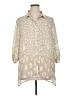 Susan Graver 100% Polyester Animal Print Ivory 3/4 Sleeve Blouse Size 16 - photo 1