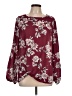 Apt. 9 100% Polyester Burgundy Long Sleeve Blouse Size L - photo 1