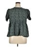 Shein 100% Polyester Green Short Sleeve Blouse Size XL - photo 1