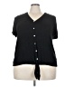 Green Envelope Black Short Sleeve Blouse Size 3X - photo 1
