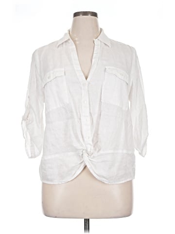 INC International Concepts 3/4 Sleeve Button-Down Shirt (view 1)