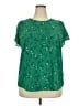 CeCe Stars Green Short Sleeve Blouse Size XXL - photo 1