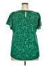 CeCe Stars Green Short Sleeve Blouse Size XXL - photo 2