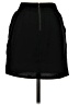 Lucca Couture Solid Black Casual Skirt Size XS - photo 2
