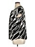 Dana Buchman Animal Print Black Short Sleeve Blouse Size XL - photo 5