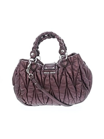 Miu Miu Metallic Nappa Matelasse Top Handle Satchel (view 1)
