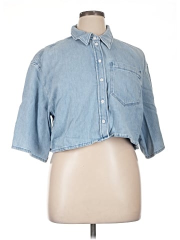 Cos 3/4 Sleeve Button-Down Shirt (view 1)