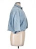 Cos Blue 3/4 Sleeve Button-Down Shirt Size 14 - photo 4