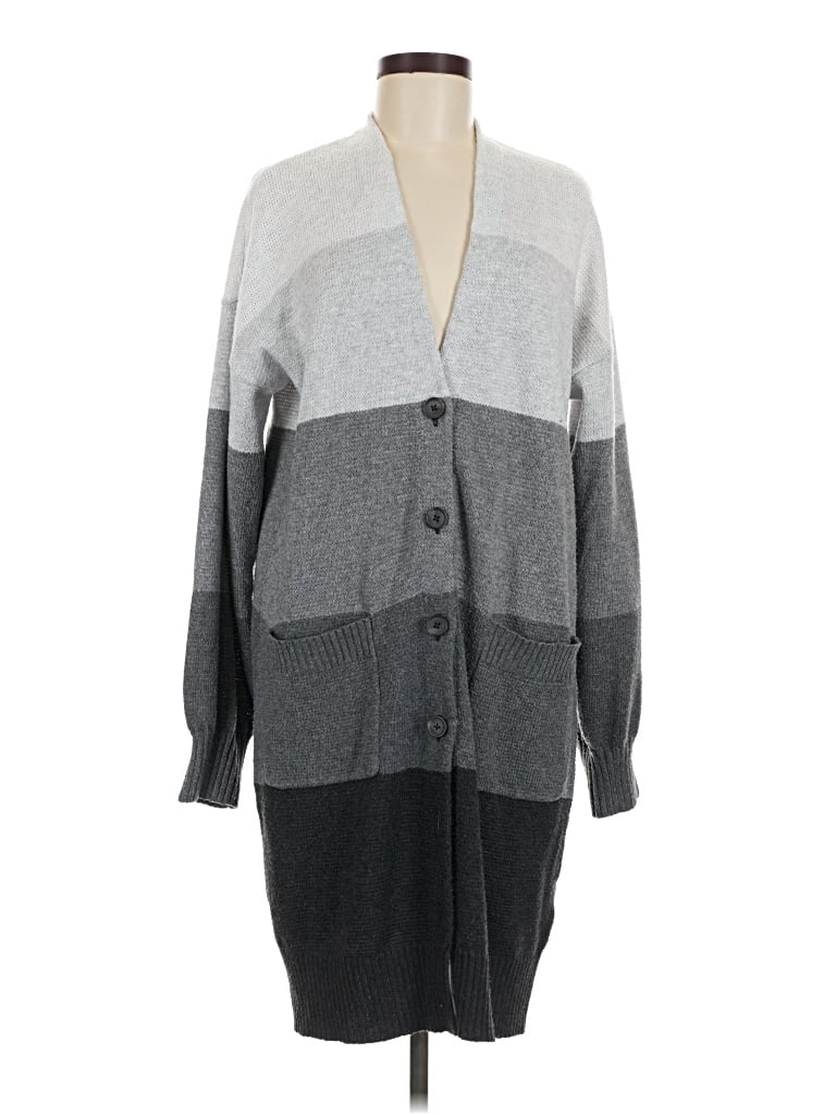 Pre-owned American Eagle Outfitters Cardigan Sweater In Gray