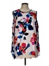 Vince Camuto 100% Polyester Gray Sleeveless Blouse Size L - photo 1