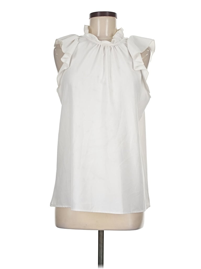 Pre-owned Entro Sleeveless Blouse In Ivory