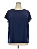 Lane Bryant 100% Polyester Blue Short Sleeve Top Size 20 - photo 1