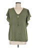 MICHAEL Michael Kors Green Short Sleeve Blouse Size M - photo 1