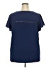 Lane Bryant 100% Polyester Blue Short Sleeve Top Size 20 - photo 2