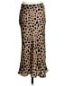 Réalisation 100% Silk Animal Print Tan Silk Skirt Size XXS - photo 1