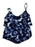 Aqua Green Tie-dye Blue Swimsuit Top Size L - photo 1