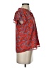 CeCe 100% Polyester Red Short Sleeve Blouse Size S - photo 4