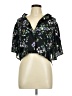 AFRM Floral Black Short Sleeve Blouse Size M - photo 1
