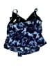 Aqua Green Tie-dye Blue Swimsuit Top Size L - photo 2