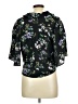 AFRM Floral Black Short Sleeve Blouse Size M - photo 2
