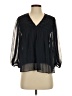 Unsubscribed Black 3/4 Sleeve Blouse Size XS - photo 1