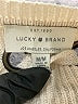 Lucky Brand 100% Cotton Solid Ivory Pullover Sweater Size M - photo 7