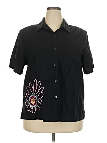 Leslie Fay Short Sleeve Blouse (view 1)