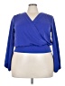 Nine West 100% Polyester Blue Long Sleeve Blouse Size XXL - photo 1