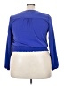 Nine West 100% Polyester Blue Long Sleeve Blouse Size XXL - photo 2