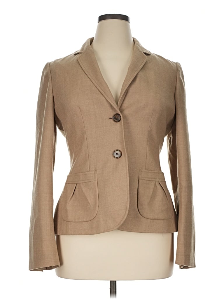 Pre-owned Banana Republic Wool Blazer Jacket In Tan