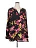 Ava & Viv 100% Polyester Floral Black Long Sleeve Blouse Size 3X - photo 1
