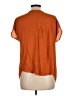 INC International Concepts 100% Polyester Orange Short Sleeve Blouse Size L - photo 2