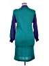 AMI Color Block Teal Casual Dress Size 14 (estimated) - photo 2