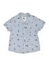 Quiksilver 100% Cotton Stars Blue Short Sleeve Button-Down Shirt Size 3 - photo 1
