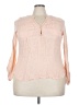 Merona 100% Rayon Pink Long Sleeve Blouse Size XXL - photo 1
