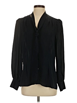 Elie Tahari Long Sleeve Silk Top (view 1)
