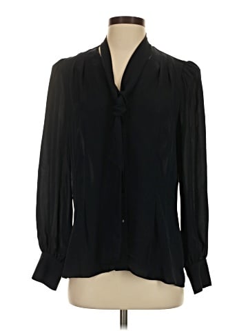 Elie Tahari Long Sleeve Silk Top (view 1)