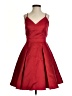 Xscape 100% Polyester Solid Red Cocktail Dress Size 2 - photo 1