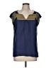 Chip & Pepper Blue Short Sleeve Blouse Size M - photo 1