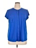 Dana Buchman Blue Short Sleeve Blouse Size XL - photo 1